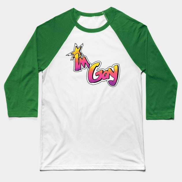 Gay and the Holograms Baseball T-Shirt by Carrion Beast